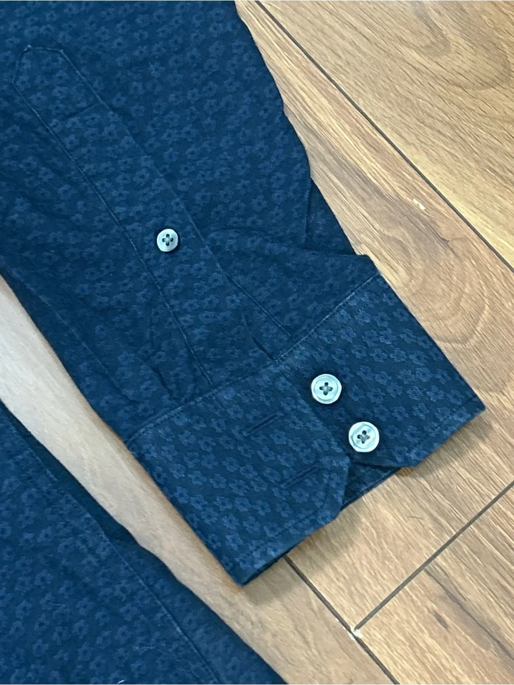 Banana Republic Mens Dress Shirt Dark Blue Medium Tailored Slim Fit Long Sleeve